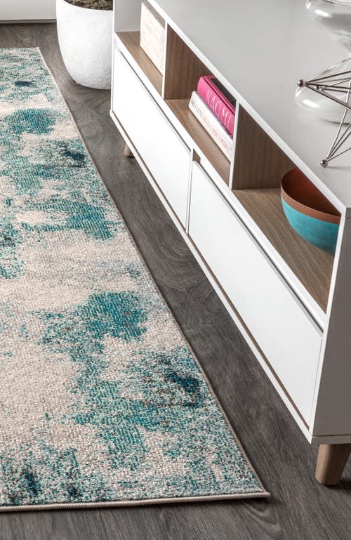Jonathan Y Contemporary Pop Modern Abstract Vintage Area Rug In Green