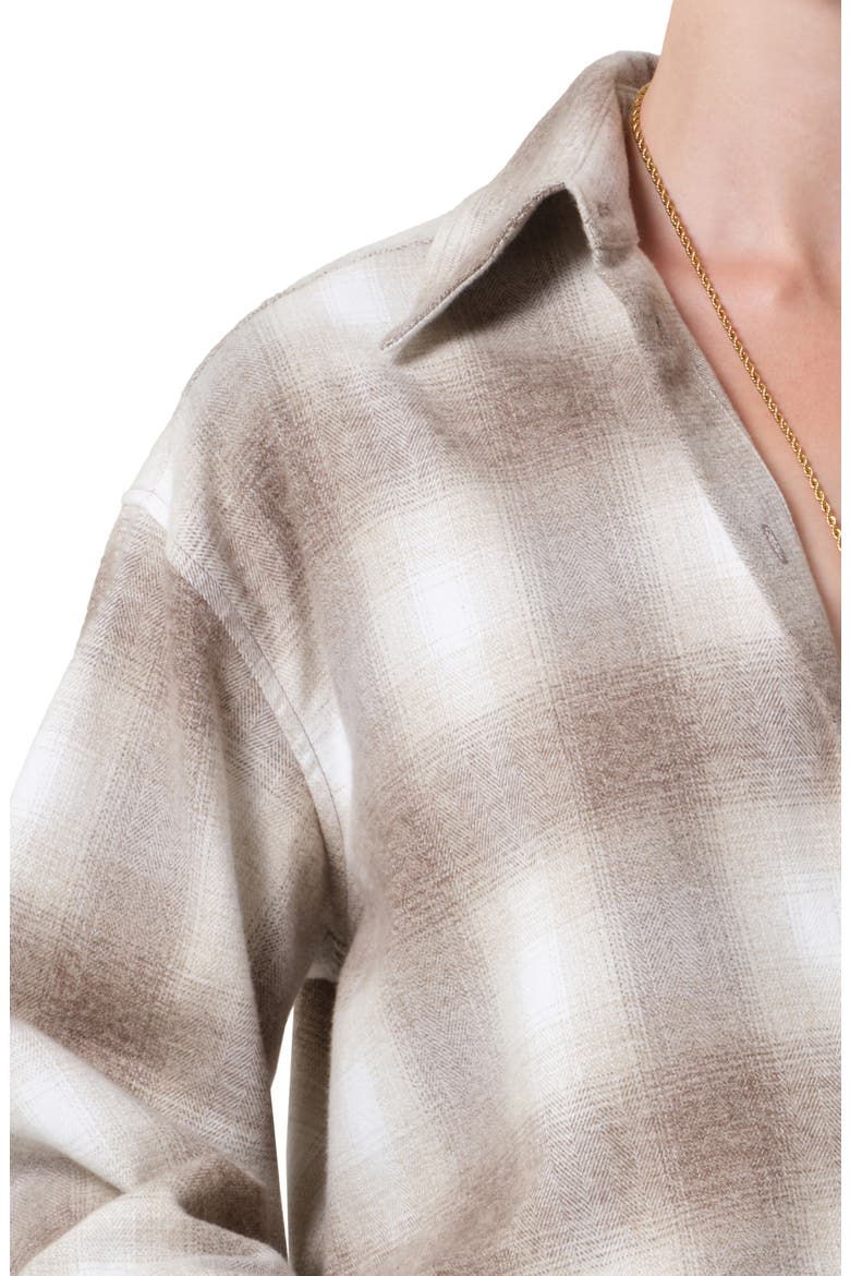 Ana Buffalo Plaid Crop Cotton Button-Up Shirt, Alternate, color, SCHIFFER PLAID