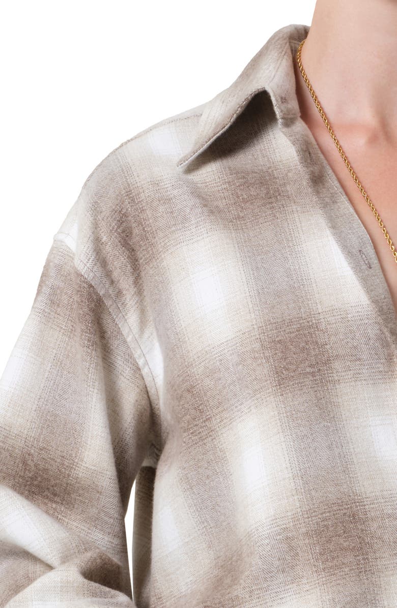 Citizens of Humanity Ana Buffalo Plaid Crop Cotton Button-Up Shirt, Alternate, color, Schiffer Plaid