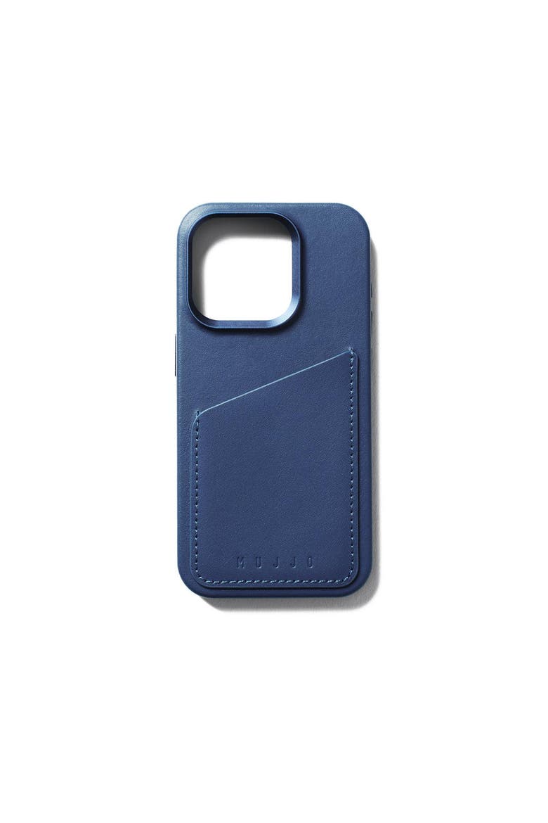 Full Leather Wallet Case for iPhone 15 Pro, Main, color, Monaco Blue