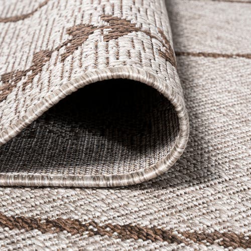 Jonathan Y Derya Diamond Trellis Indoor/outdoor Area Rug In Beige/brown
