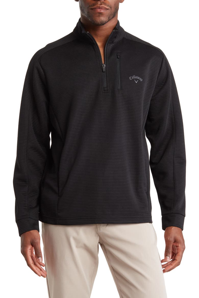 Ottoman Half Zip Pullover, Main, color, CAVIAR