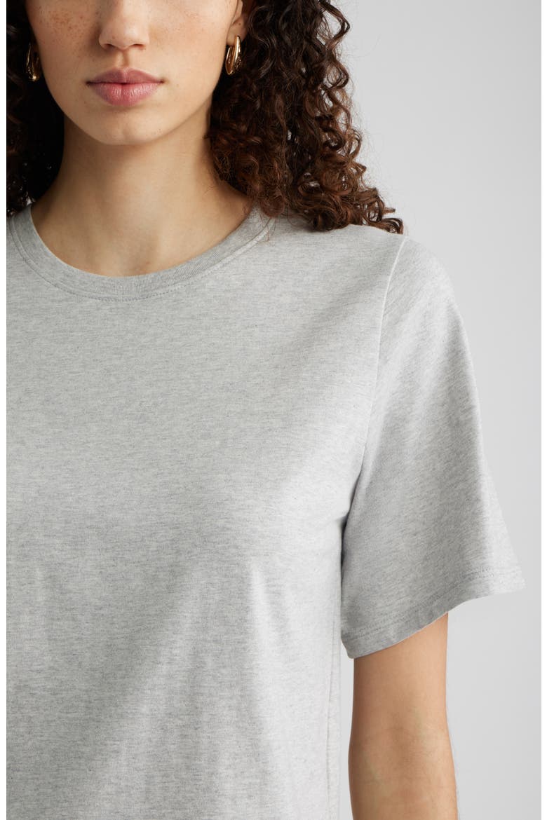 Relaxed Fit Pima Cotton Crewneck T-Shirt, Alternate, color, GREY HEATHER BC05