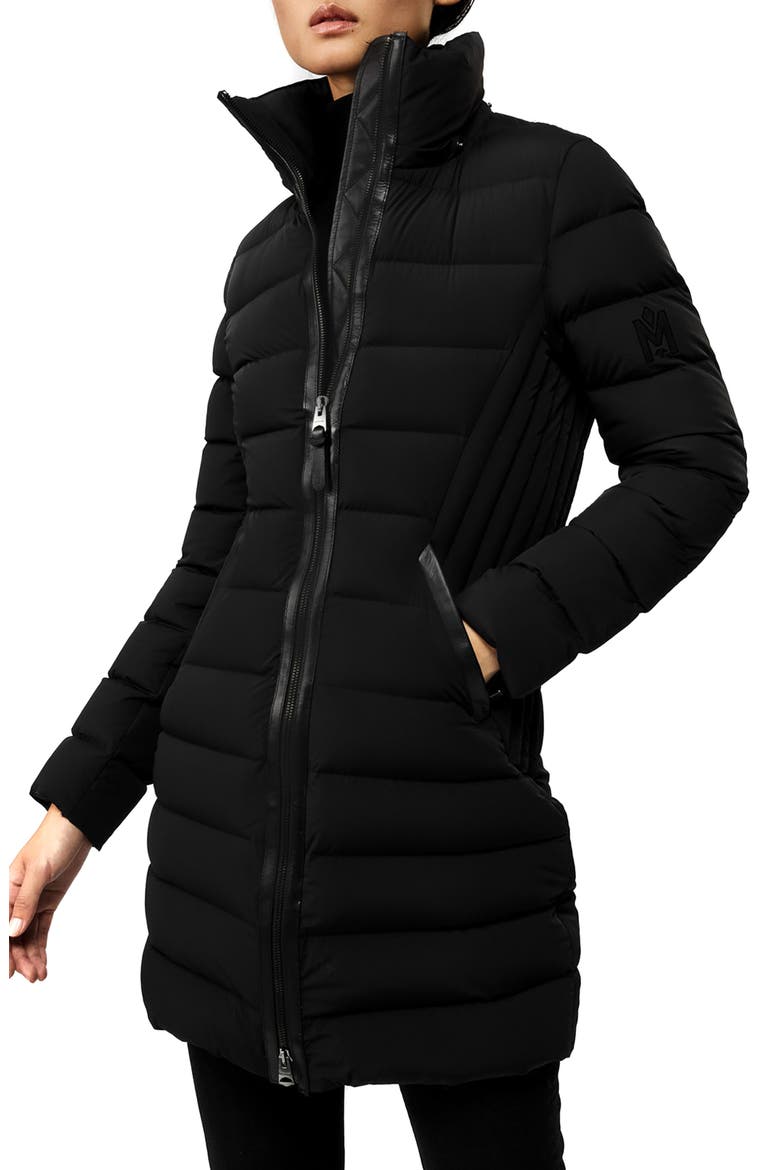 Farren Water Repellent Down Coat, Alternate, color, BLACK