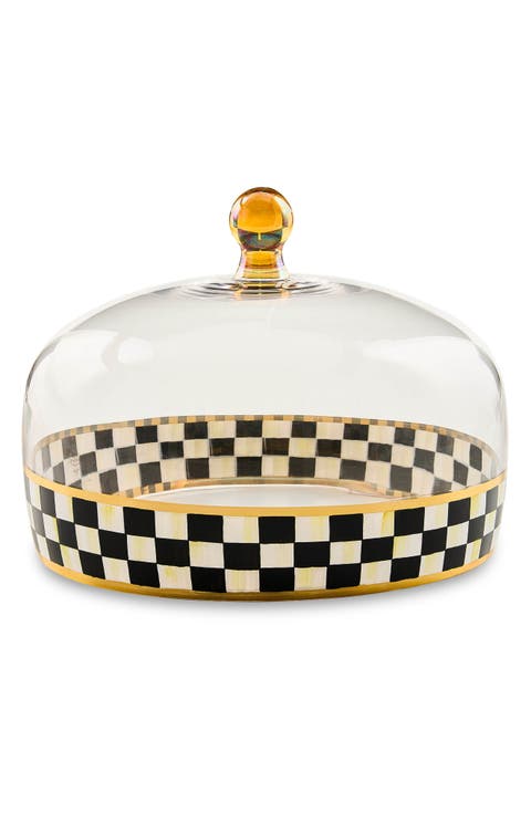 Courtly Check Glass Cake Dome