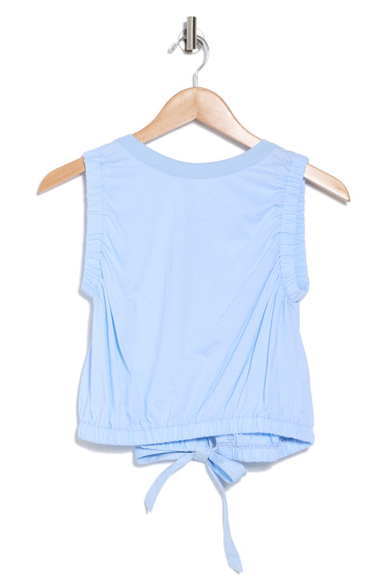 Vigoss Tie Back Ruched Tank Top, Alternate, color, Baby Blue