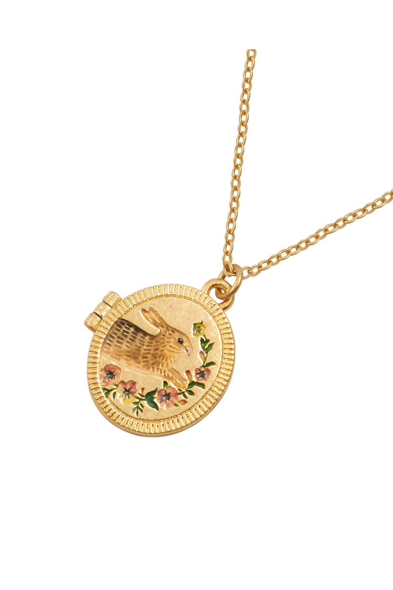 Running Bunny Locket, Main, color, Multi & Gold