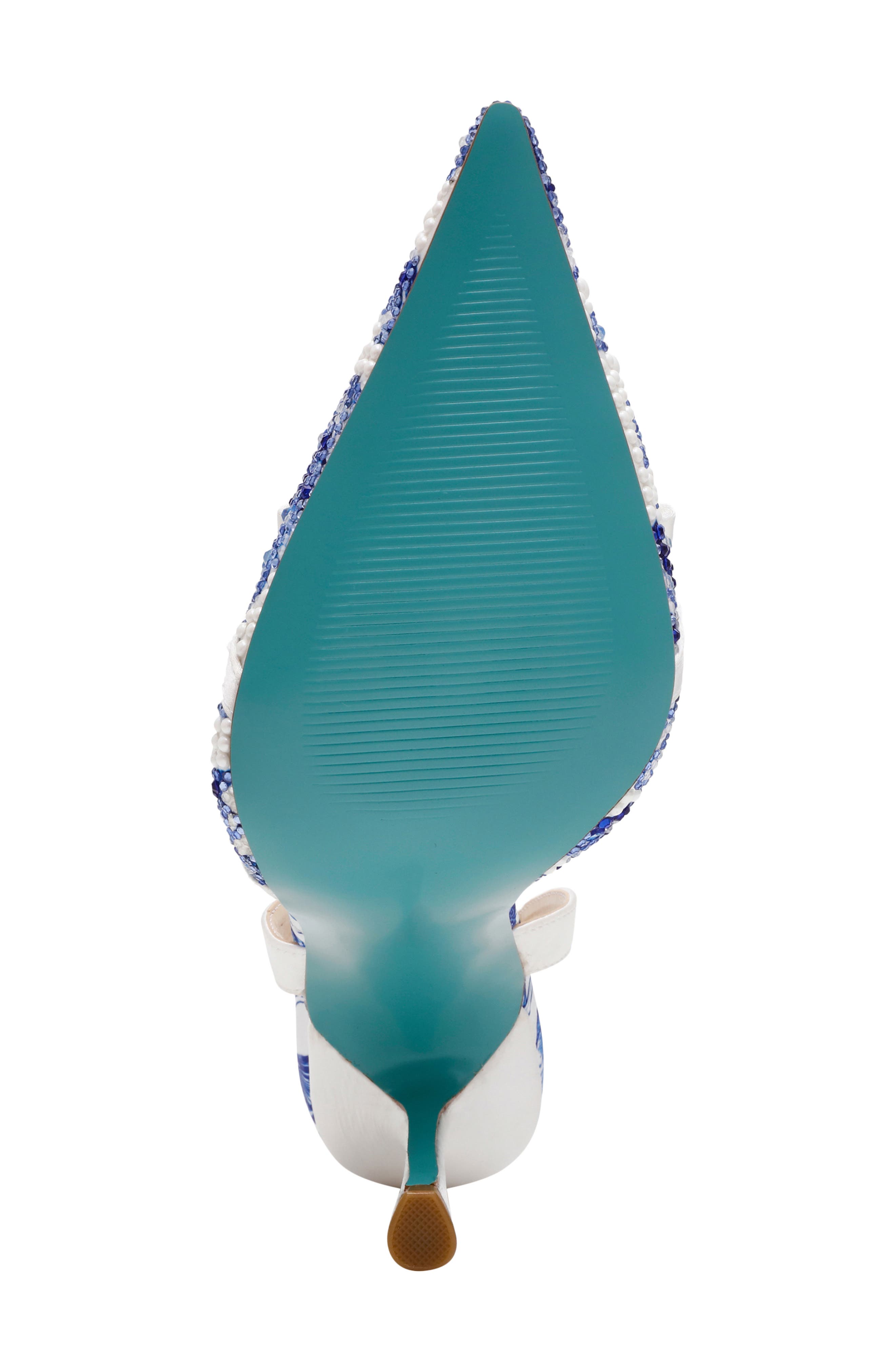 Betsey Johnson Roza Slingback Pump, Alternate, color, White/ Blue Floral