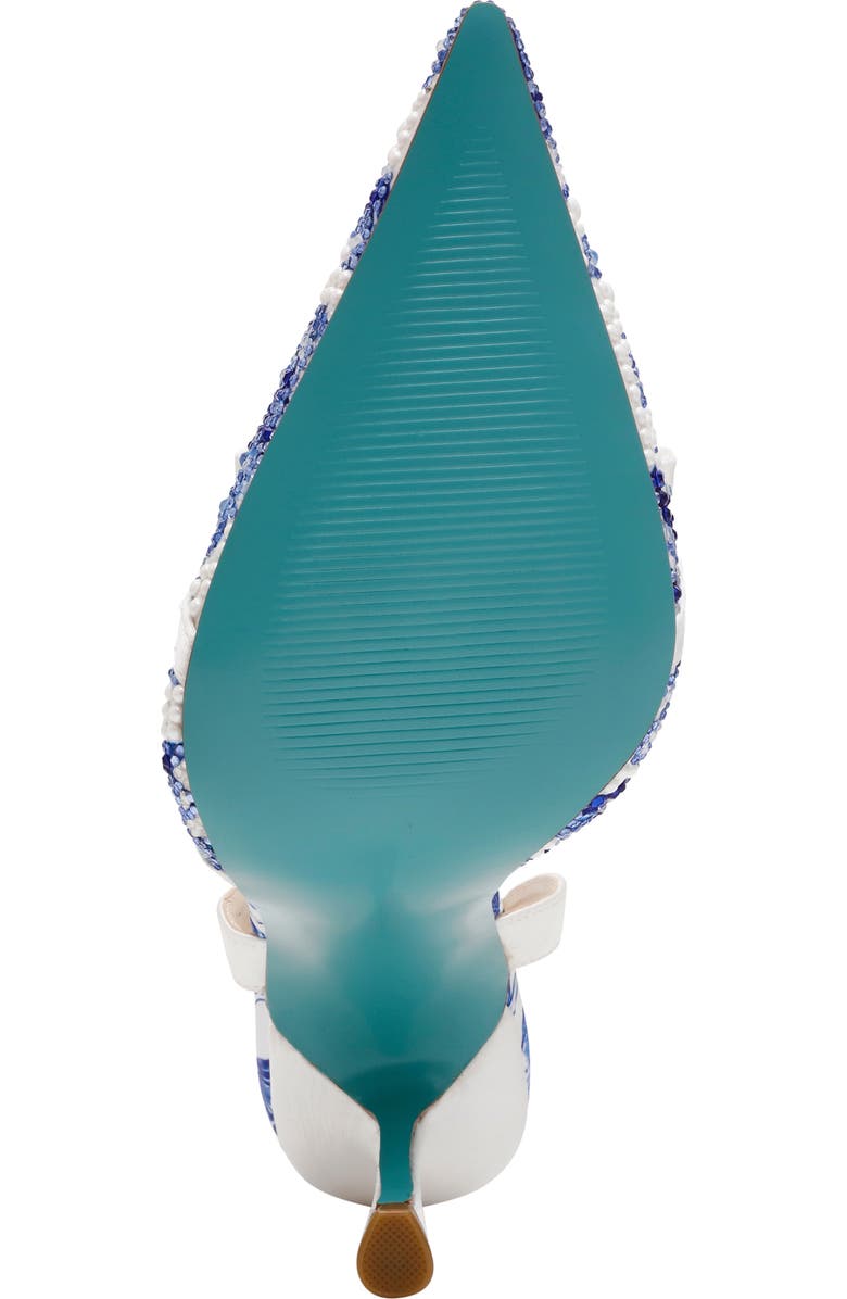 Betsey Johnson Roza Slingback Pump, Alternate, color, White/ Blue Floral