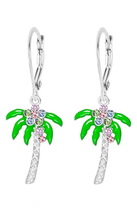 Kids' Palm Tree Drop Earrings