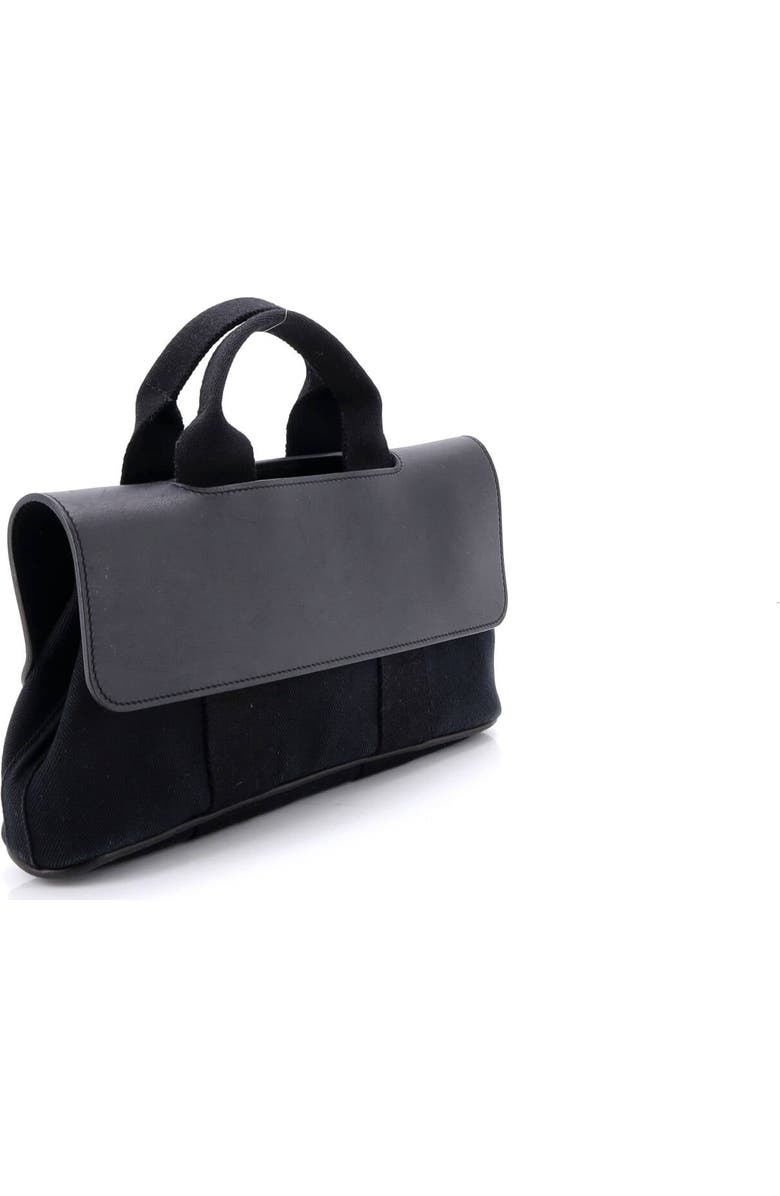 Pre-Owned Hermes Valparaiso Bag Toile and Leather PM, Alternate, color, Bleu Indigo