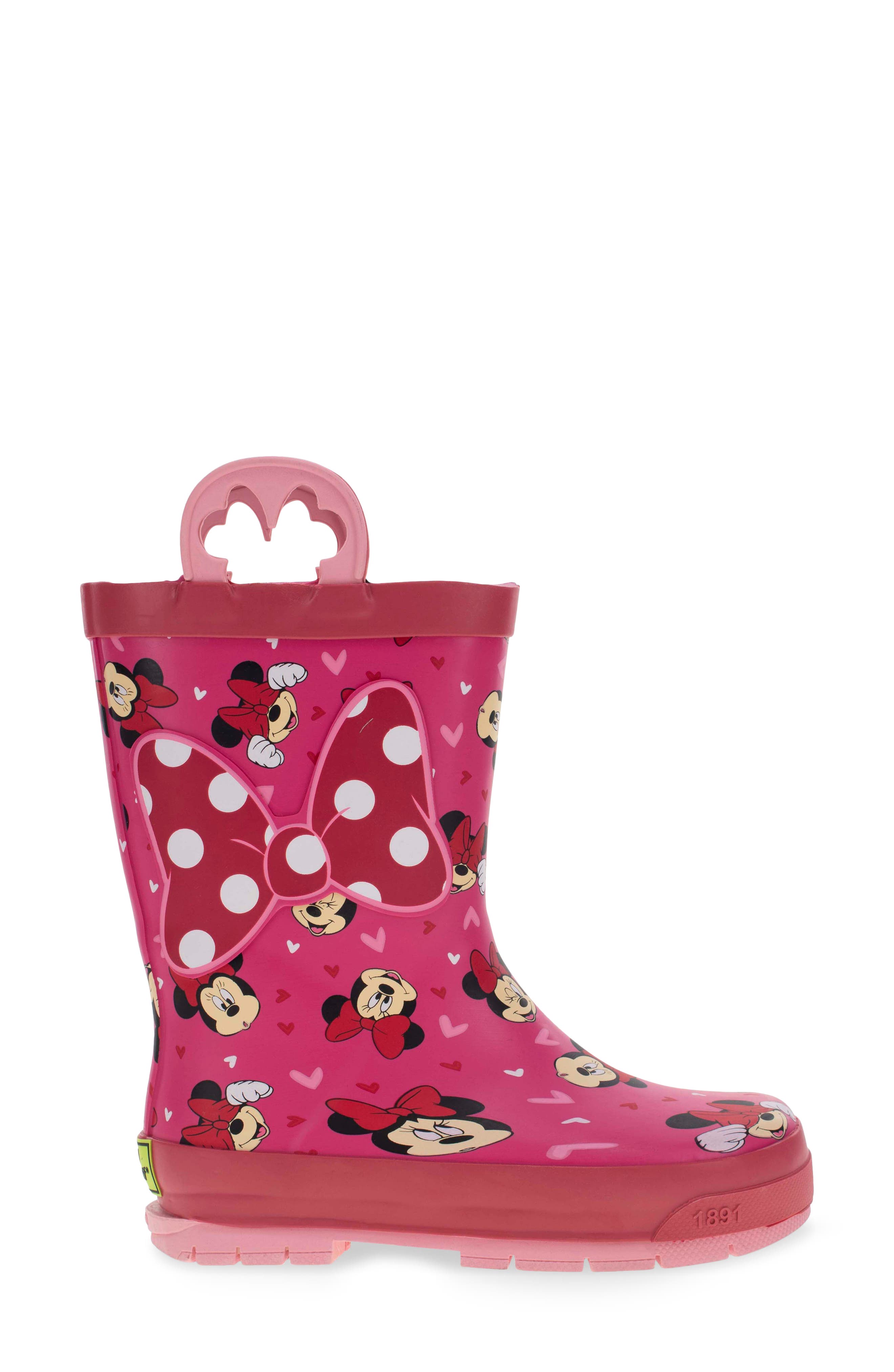 Western Chief Kids' Minnie Love Waterproof Rain Boot, Alternate, color, 