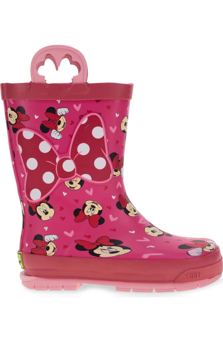 Western Chief Kids' Minnie Love Waterproof Rain Boot, Alternate, color,