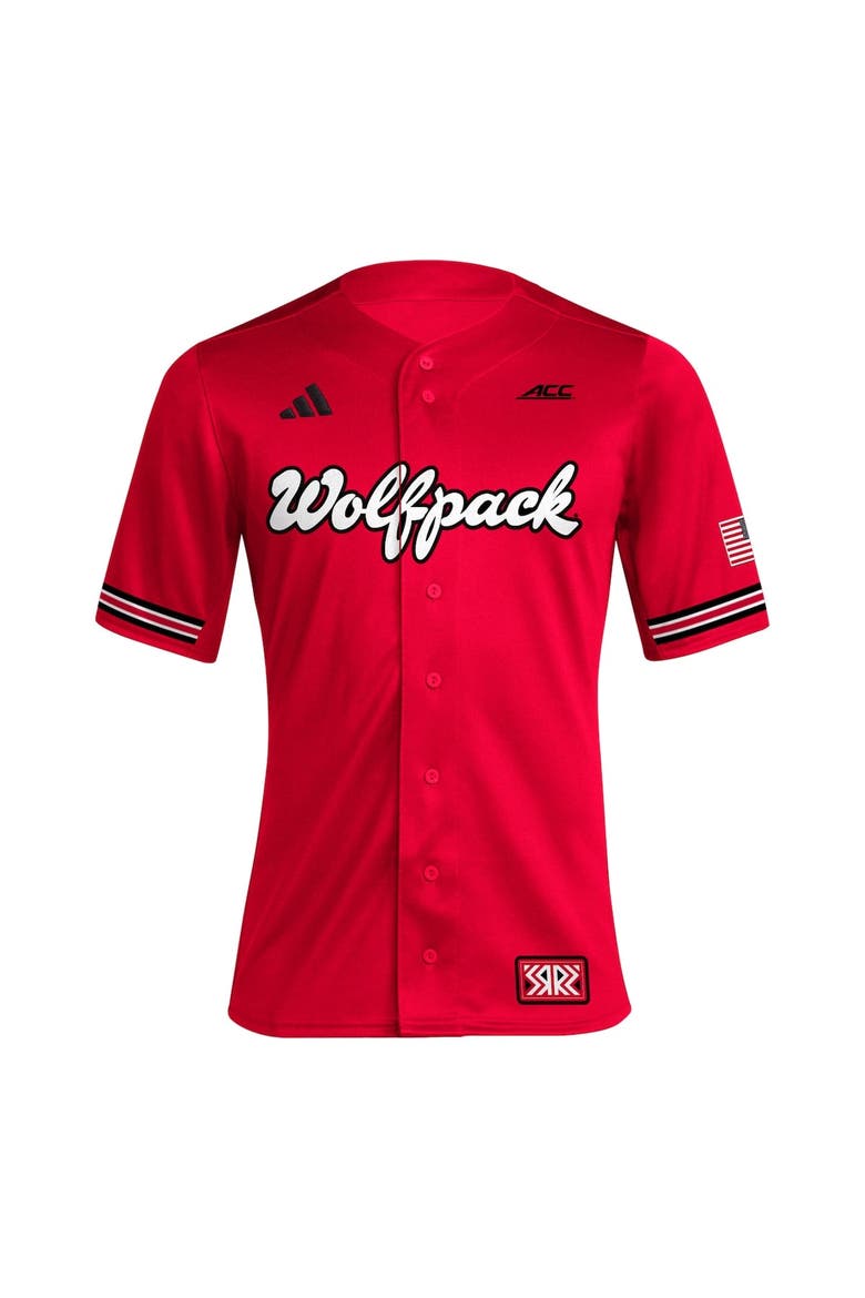 Men's adidas Red NC State Wolfpack Reverse Retro Replica Baseball Jersey, Alternate, color, Red