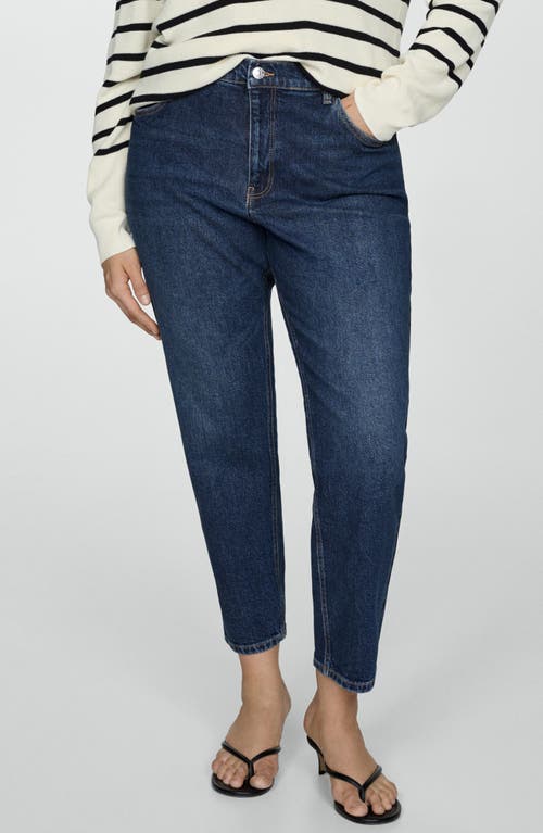 Mango New Comfort High Waist Ankle Skinny Jeans In Blue