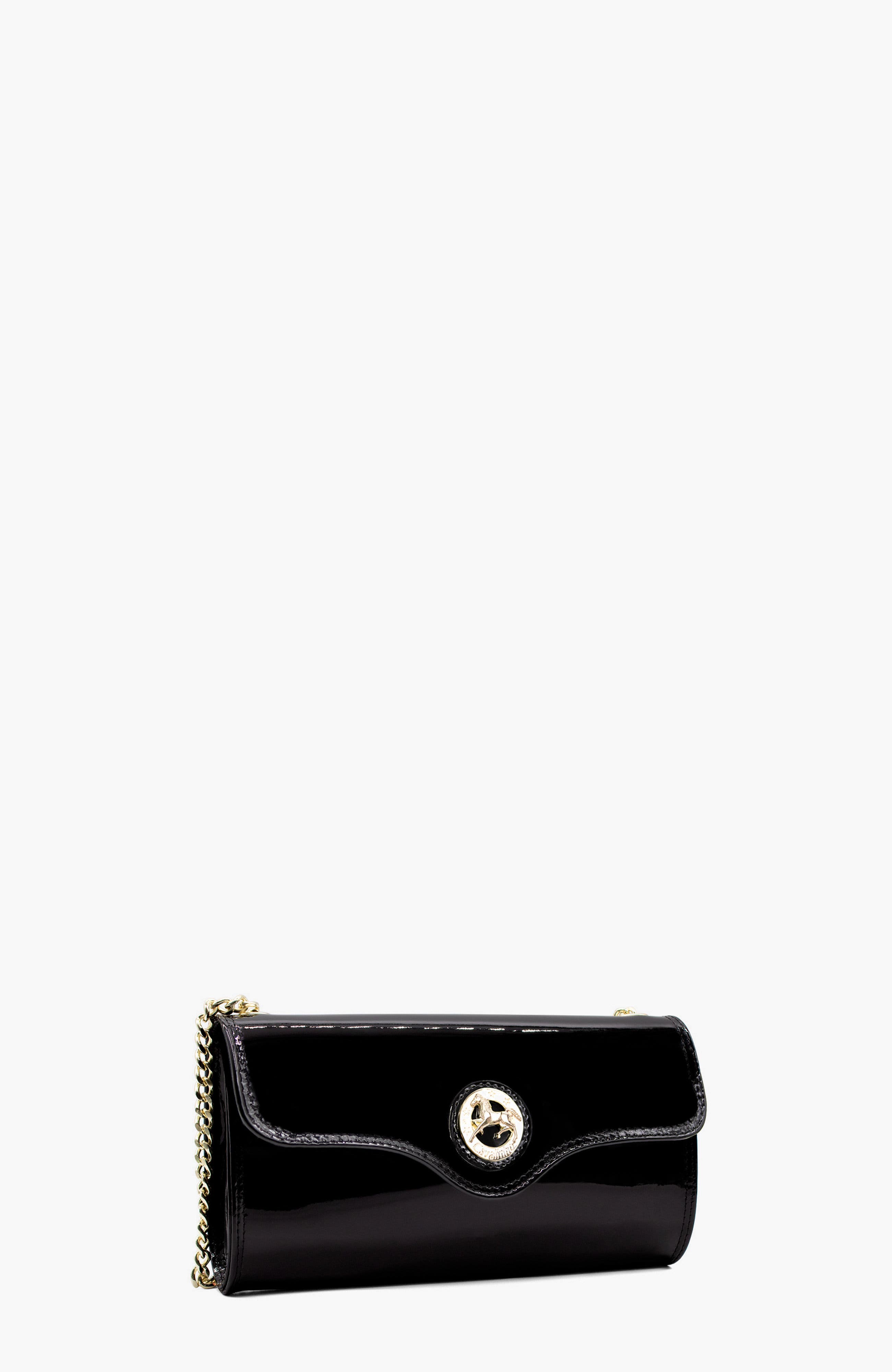 All In Patent Leather Clutch Shoulder Bag 496, Alternate, color, Black