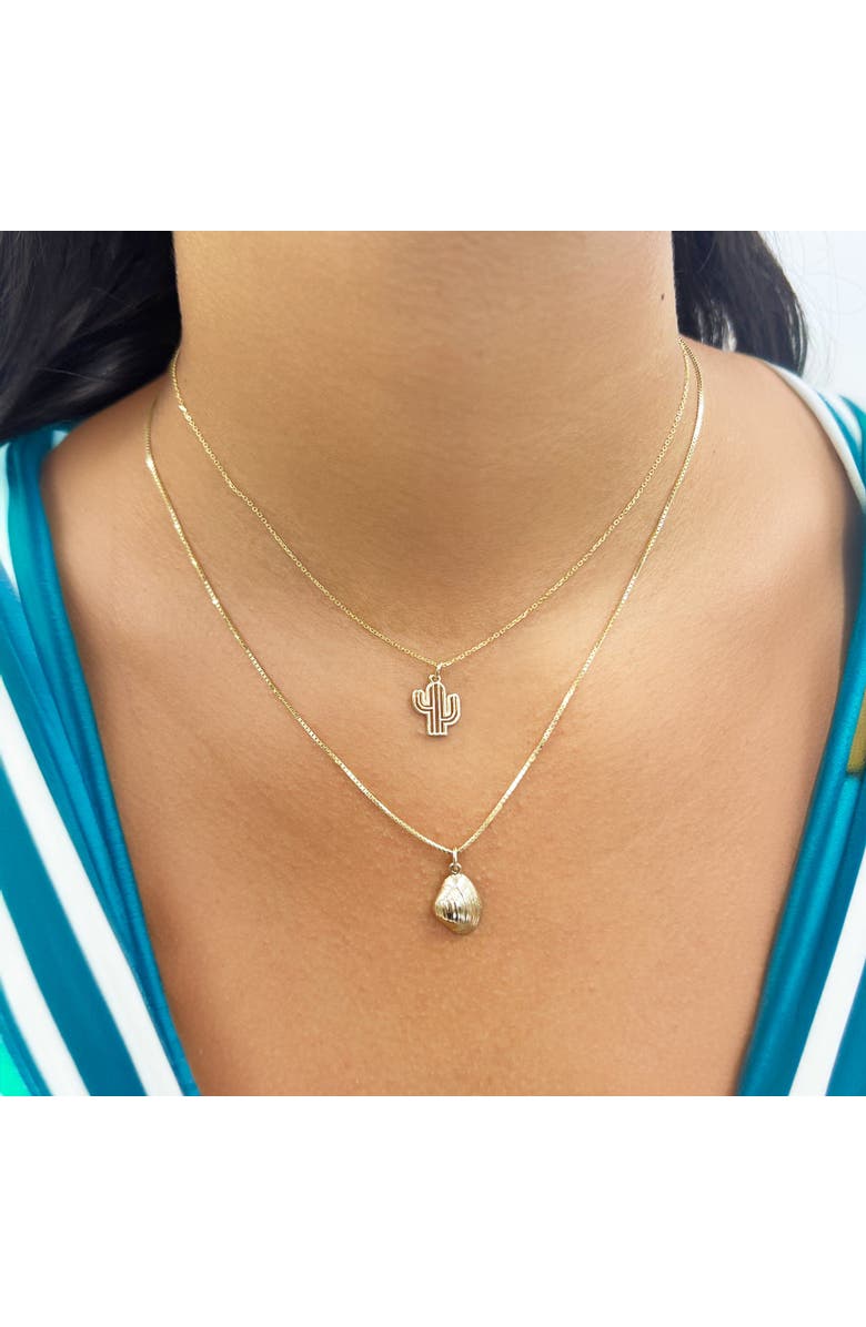 The Lovery Fine Jewelry Mini Gold Seashell Charm, Alternate, color, Yellow Gold