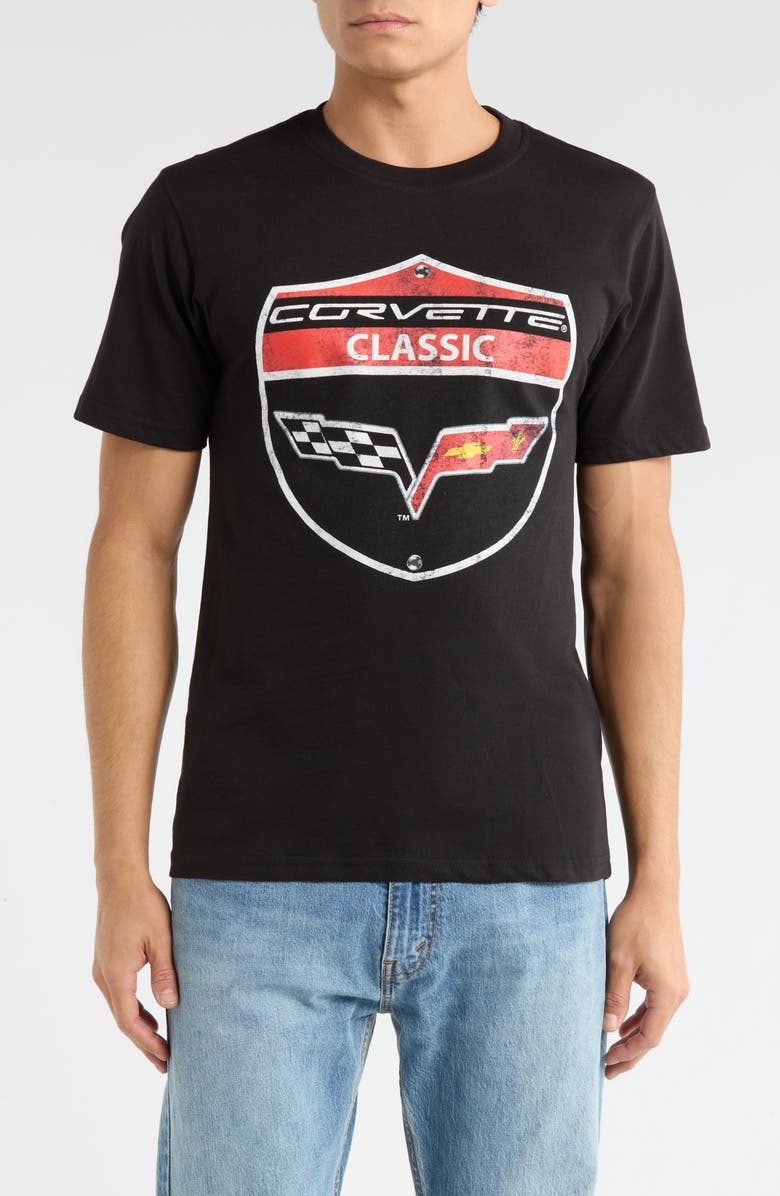 James Campbell Corvette Graphic T-Shirt, Main, color, Black