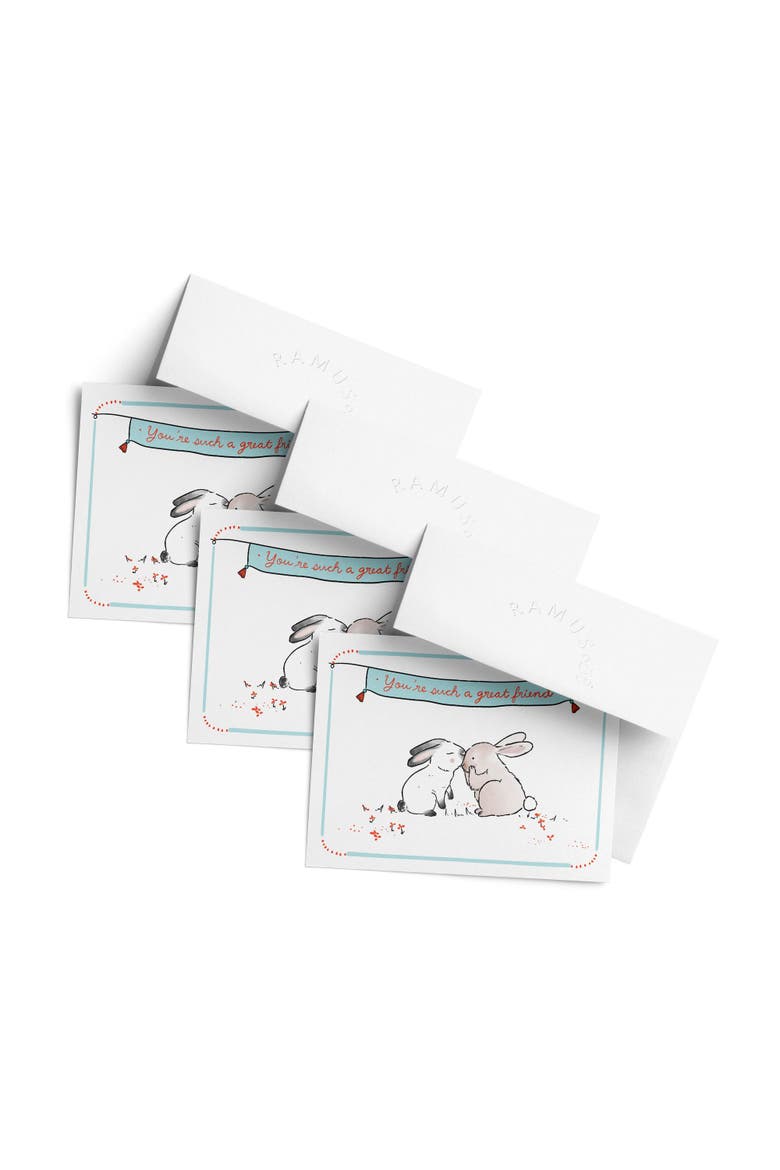 Love/Friendship Greeting Card Pack (3ct) "You're Such a Great Friend (Bunnies)", Main, color, Multi-Pack