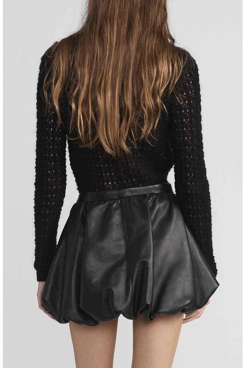 The Open Stitch Wool & Cashmere Cardigan, Alternate, color, BLACK