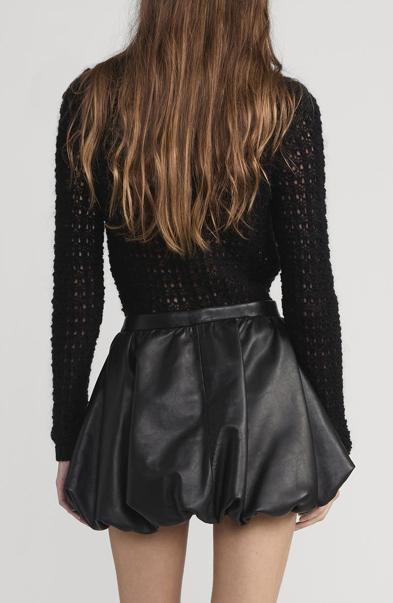 FRAME The Open Stitch Wool & Cashmere Cardigan, Alternate, color, Black