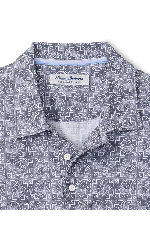 Tommy Bahama Bahama Coast Flora Tiles Islandzone® Polo In Gray