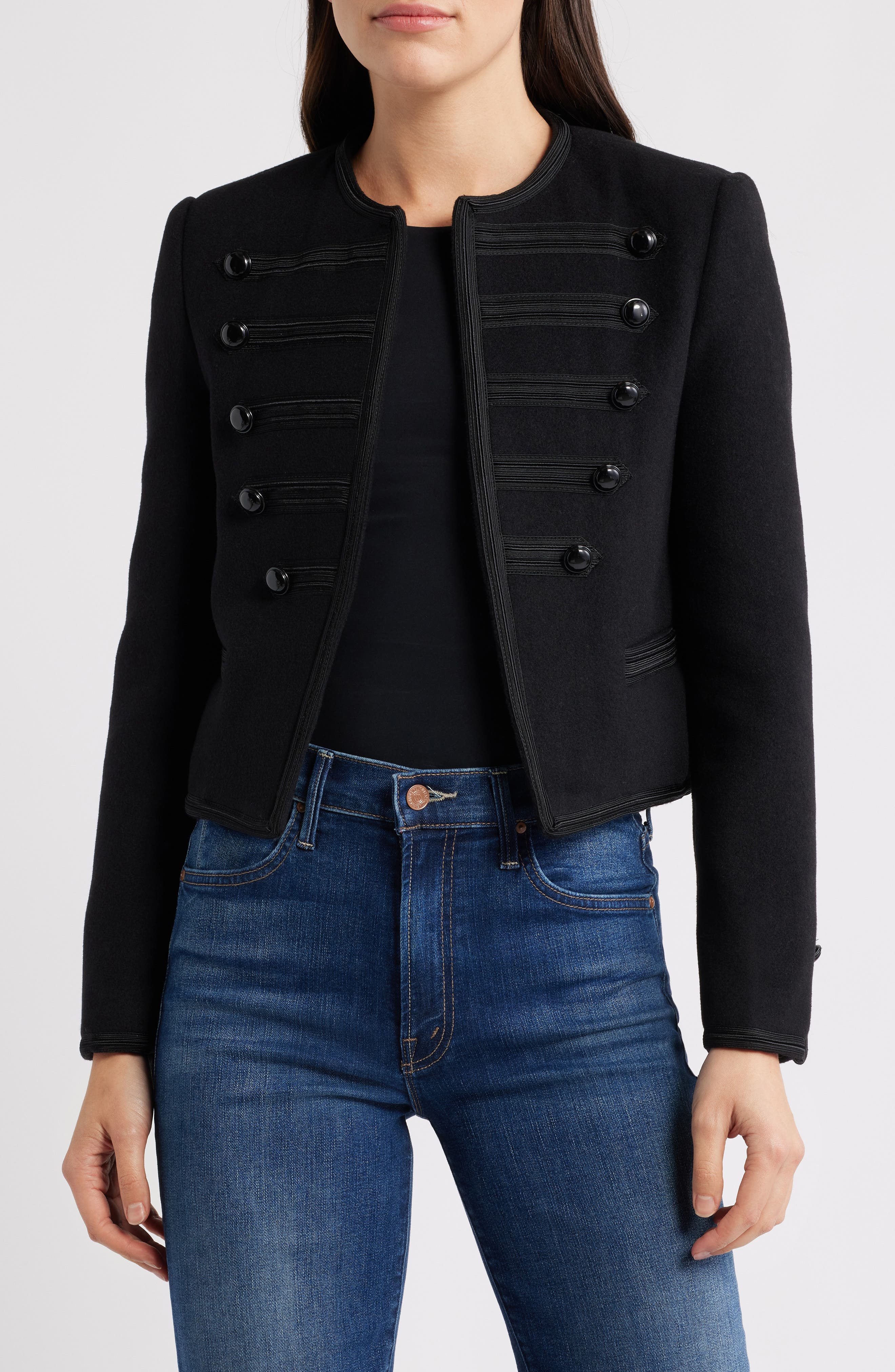MANGO Christy Wool-Blend Military Jacket