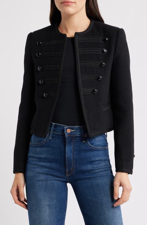 Christy Wool-Blend Military Jacket