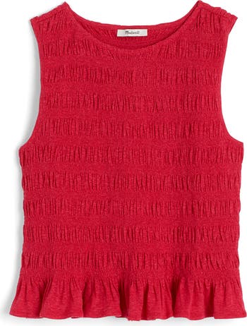(取寄) メイドウェル レディース サチ スモック タンク Madewell women Sachi Smocked Tank Watermelon Women's Madewell Sachi Smocked Tank | Zappos.com