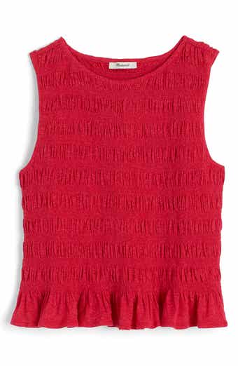 Madewell Smocked Tank Top