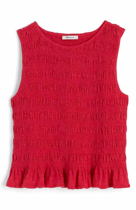 Madewell Smocked Tank Top