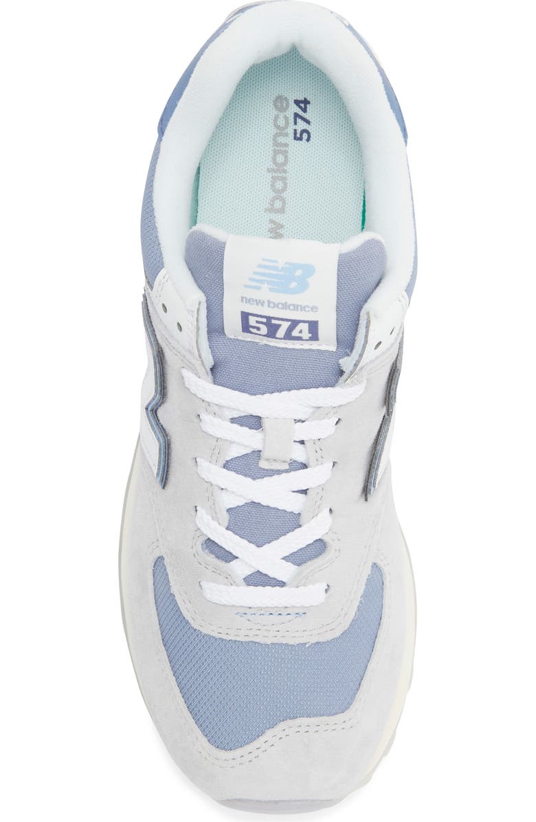 New Balance Gender Inclusive 574 Sneaker, Alternate, color, Pearl Grey/ Nb White