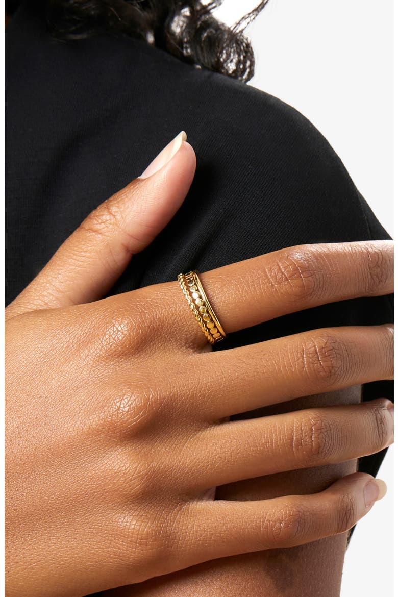 Adrianna Set of 3 Band Rings, Alternate, color, GOLD