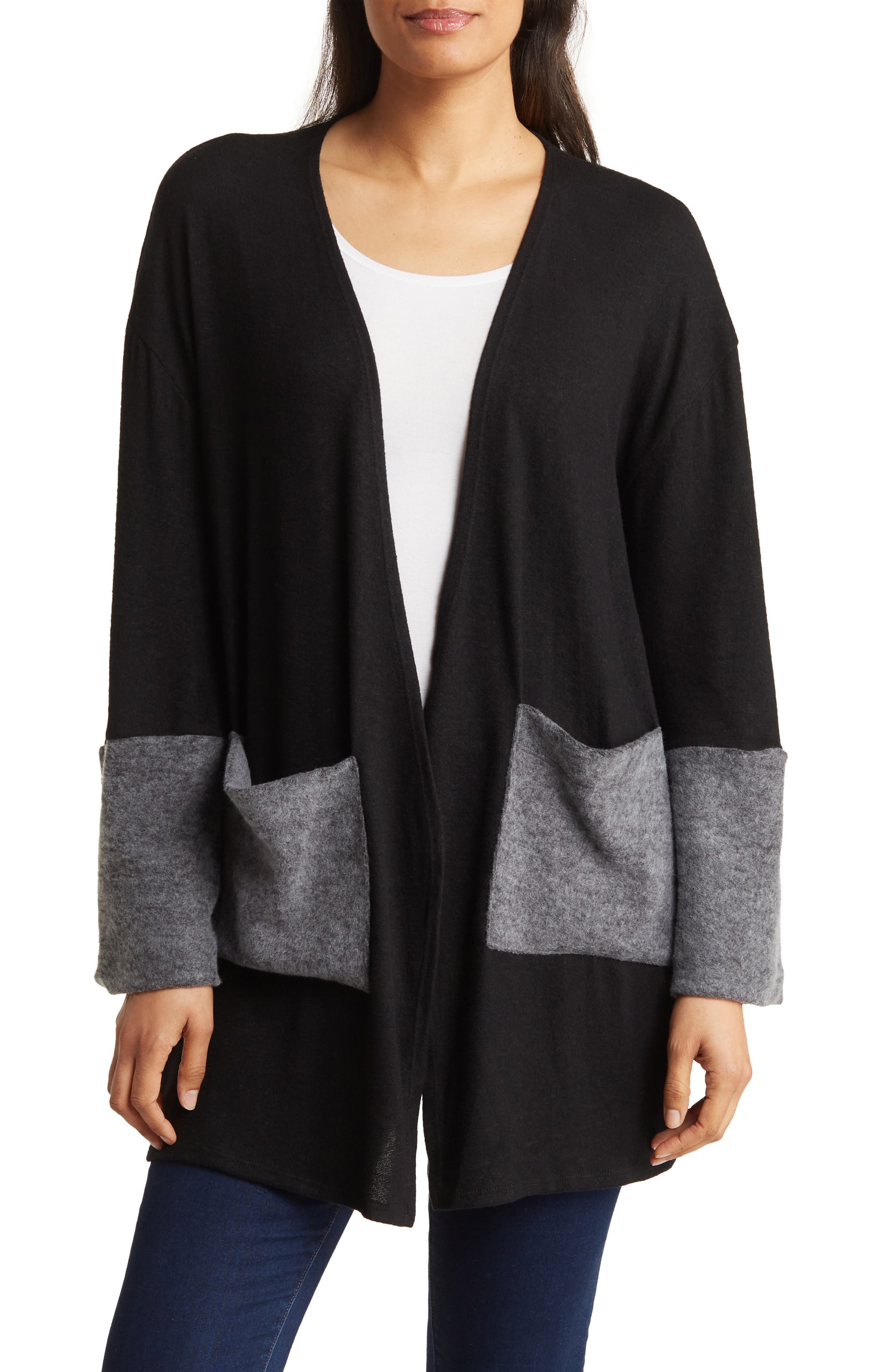GO COUTURE Spring Colorblock Cardigan