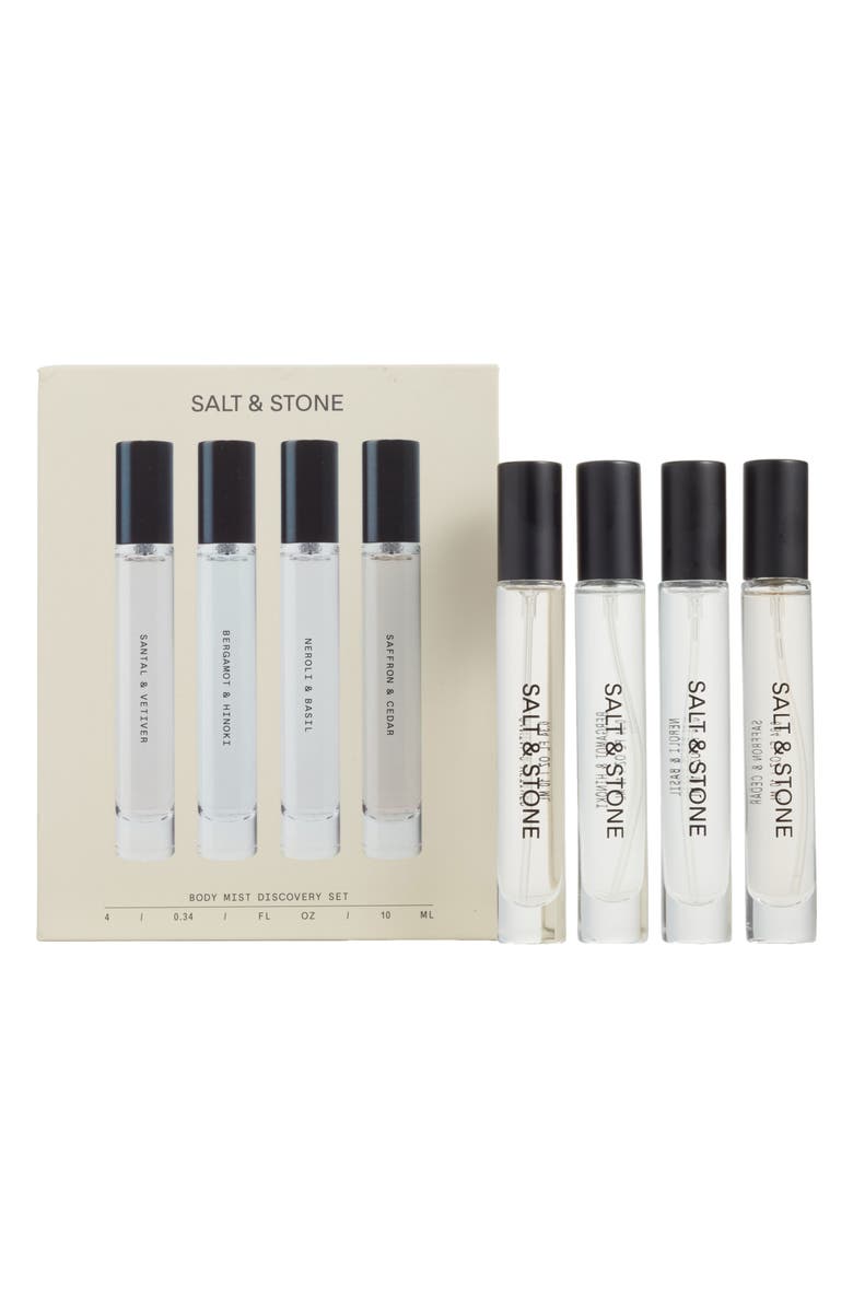 SALT & STONE 4-Piece Mini Body Mist Discovery Set $48 Value, Alternate, color,