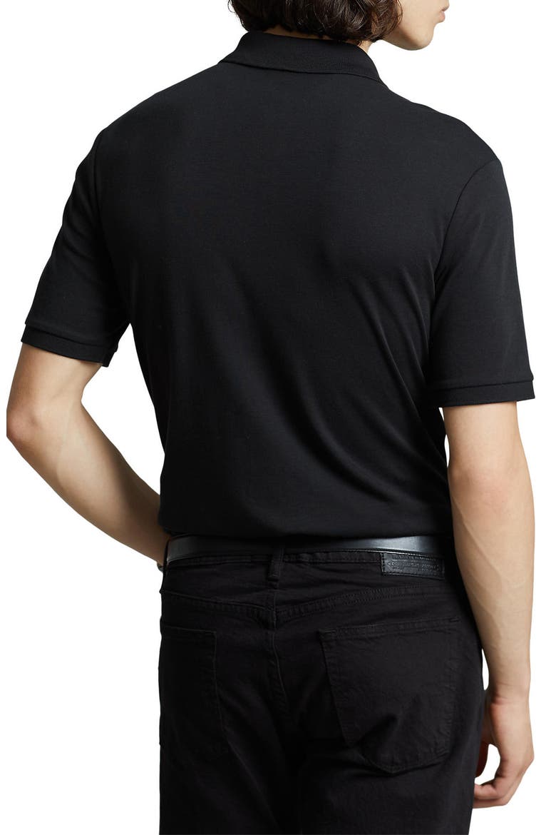 Classic Fit Soft Pima Cotton Polo Shirt, Alternate, color, POLO BLACK
