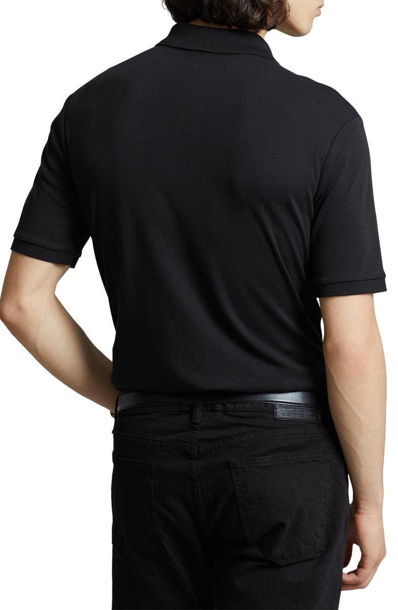 Polo Ralph Lauren Classic Fit Soft Pima Cotton Polo Shirt, Alternate, color, Polo Black