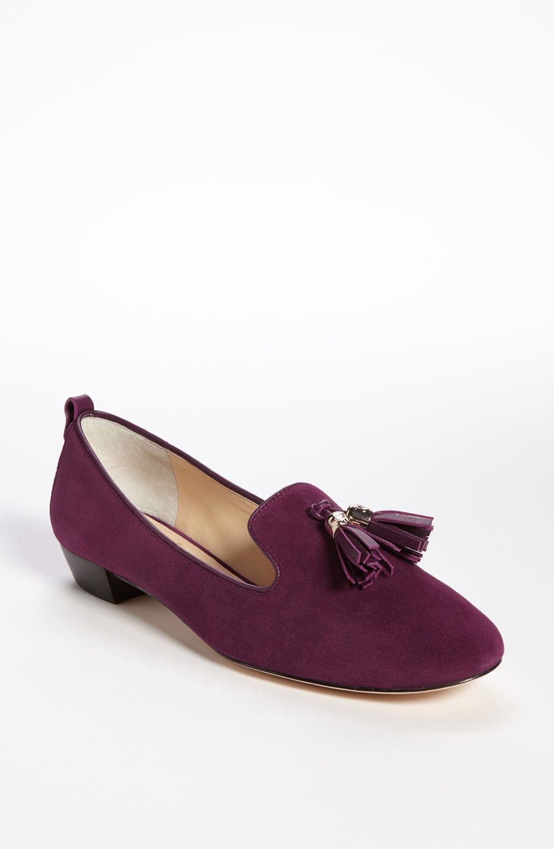 'Nancy' Loafer, Main, color, PLUMBERRY SUEDE