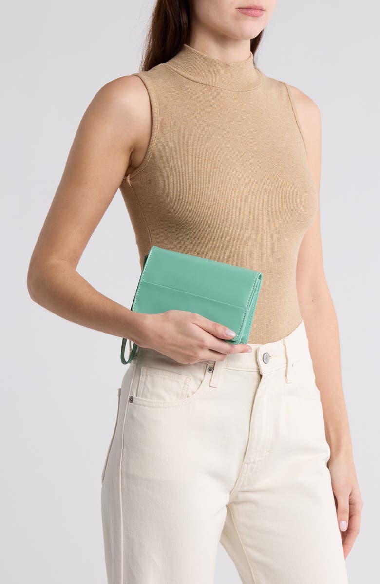 HOBO Jill Leather Wristlet, Alternate, color, Seaglass