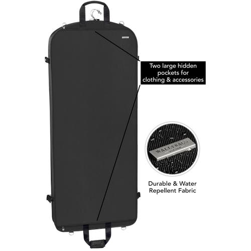 Wallybags 52" Premium Travel Garment Bag With Shoulder Strap And Two Large Pockets In Black