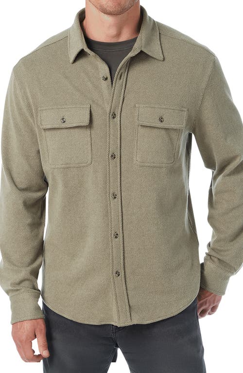 Fair Harbor Dunewood Stretch Flannel Button-up Shirt In Green