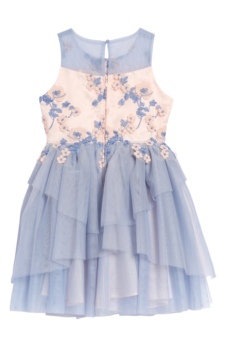 BLUSH by Us Angels Embroidered Mesh Dress, Alternate, color,