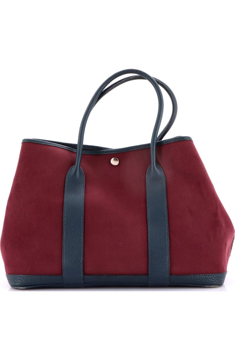 Pre-Owned Hermes Garden Party Tote Toile and Leather 36, Alternate, color, Bordeaux