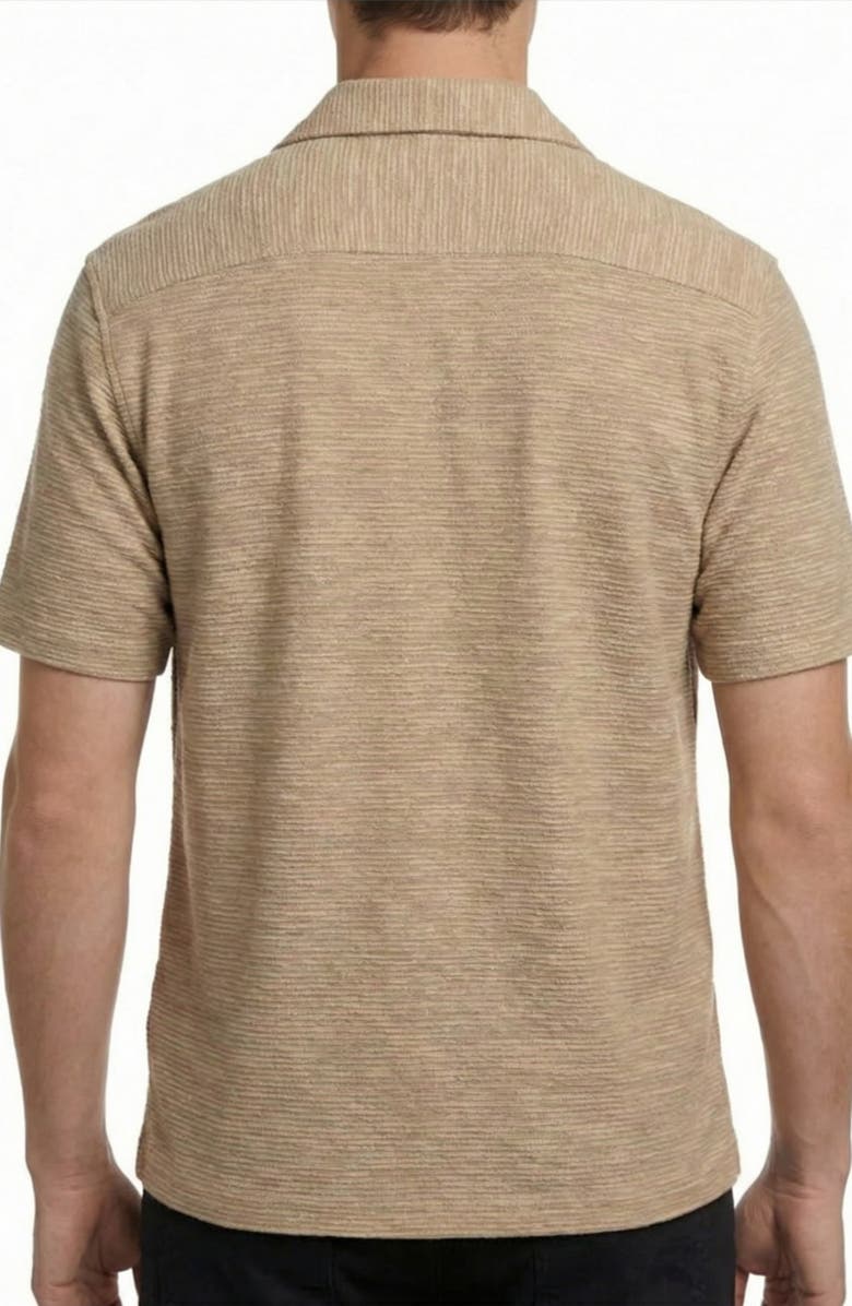 Report Collection Textured Knit Camp Shirt, Alternate, color, Taupe