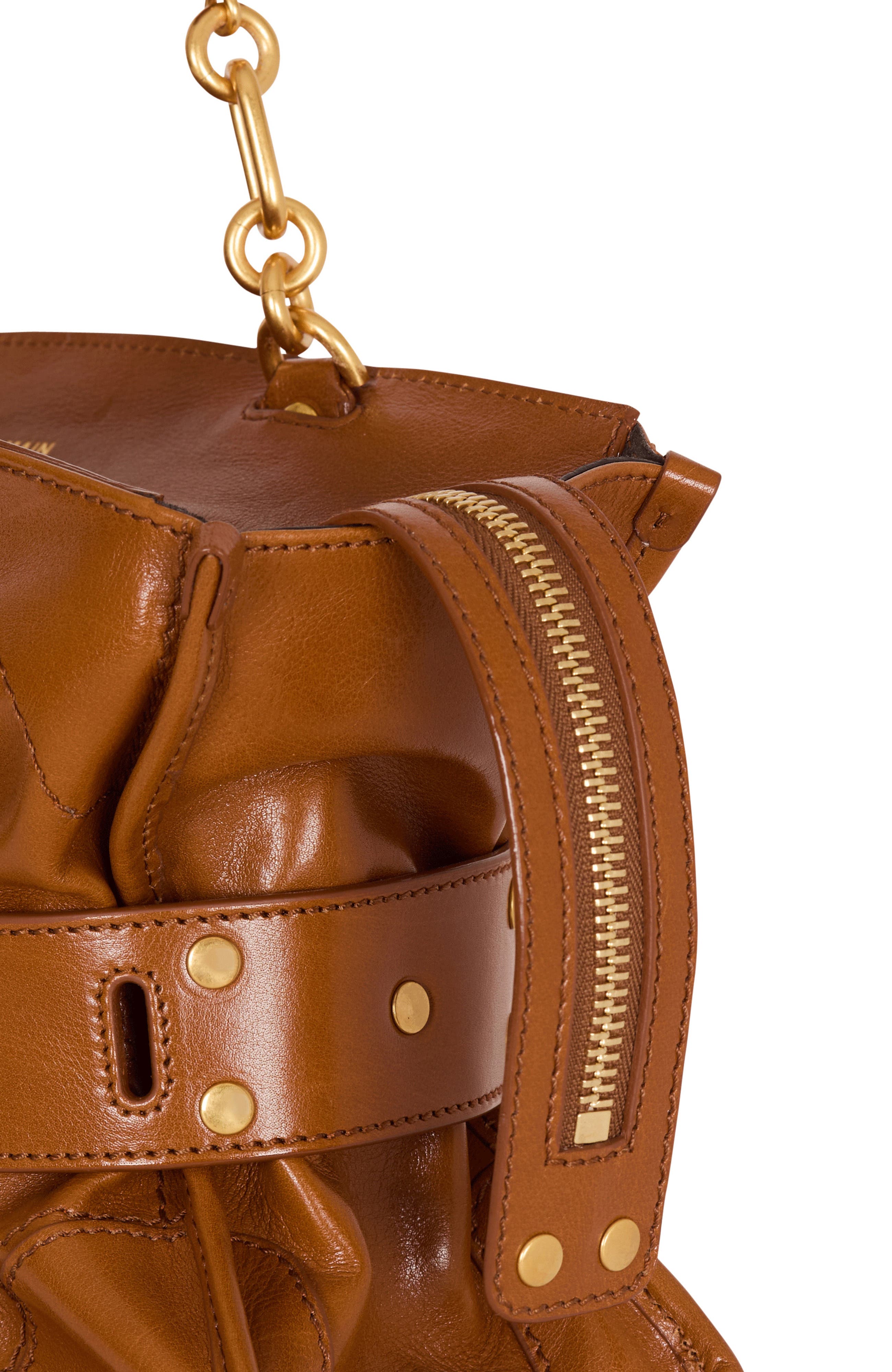 Calfskin leather Anthem bag, Alternate, color, brown