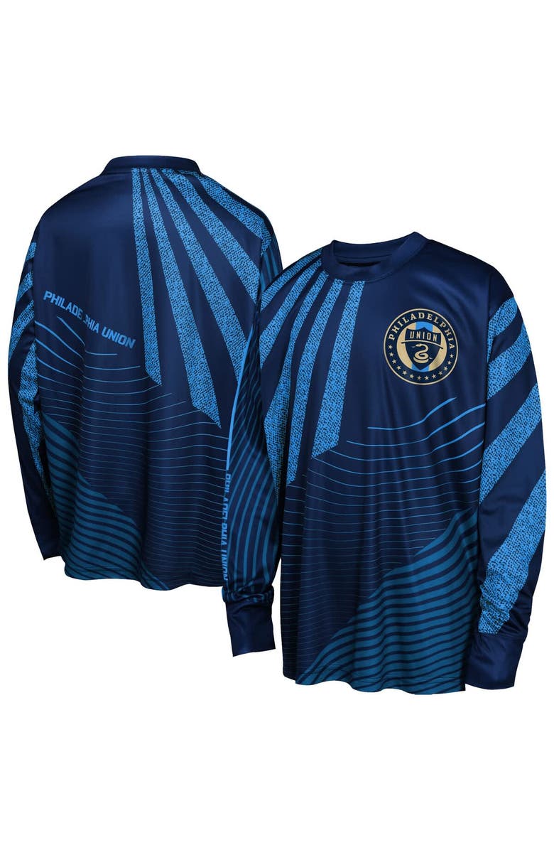 Outerstuff Youth Outerstuff Blue Philadelphia Union Nifty Netminder Long Sleeve T-Shirt, Main, color, Blue