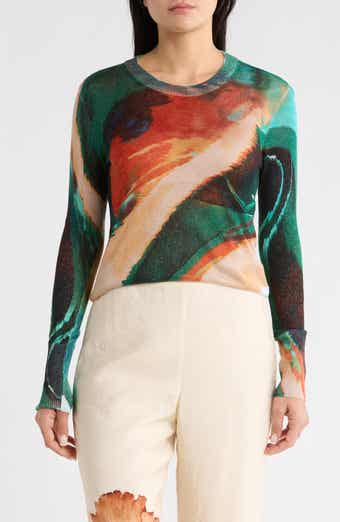 Desigual Print Thin Gauge Sweater
