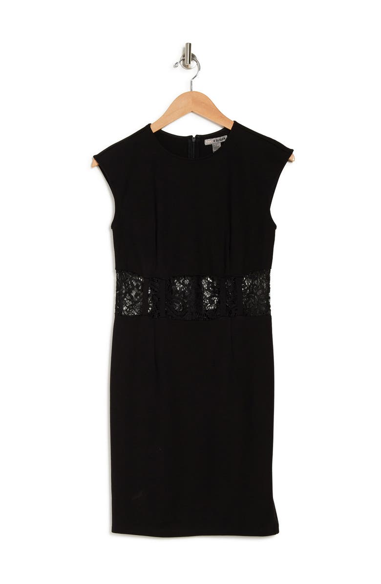 Love By Design Lace Midriff Dress, Alternate, color, 