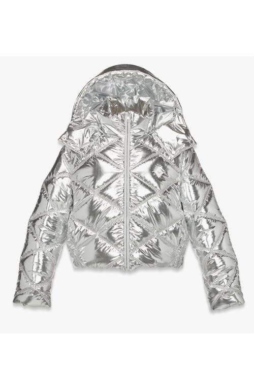 Mcm Apres-ski Quilted Puffer Jacket In Silver