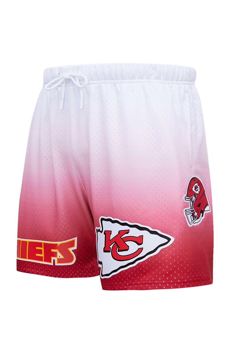 PRO STANDARD Men's Pro Standard Red/White Kansas City Chiefs Ombre Mesh Shorts, Alternate, color, Red